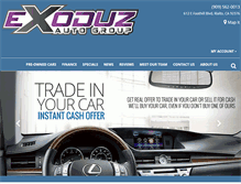 Tablet Screenshot of exoduzautogroup.com